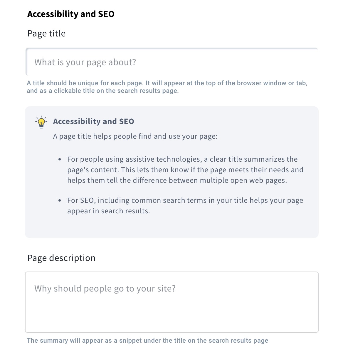 Accessibility and SEO